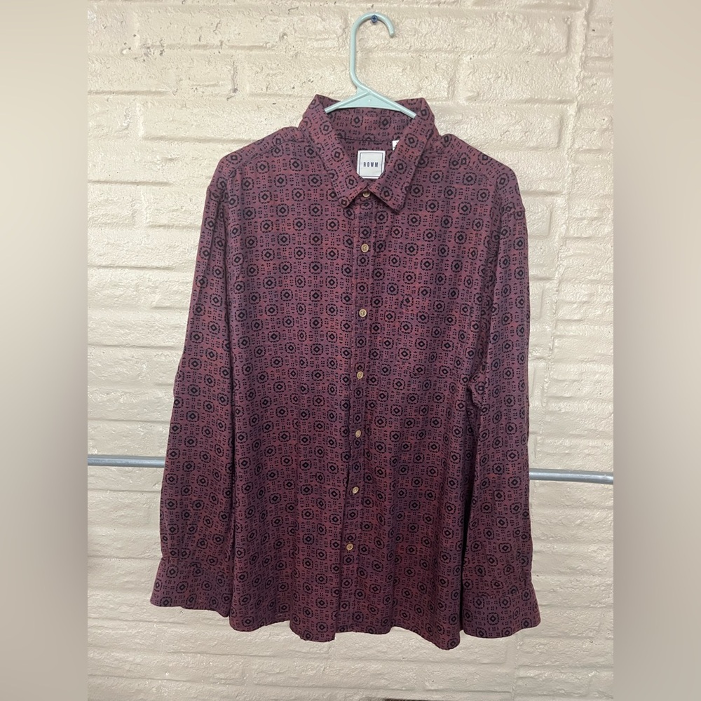 Men’s XL ROWM Long Sleeve Button Down Flannel Shirt